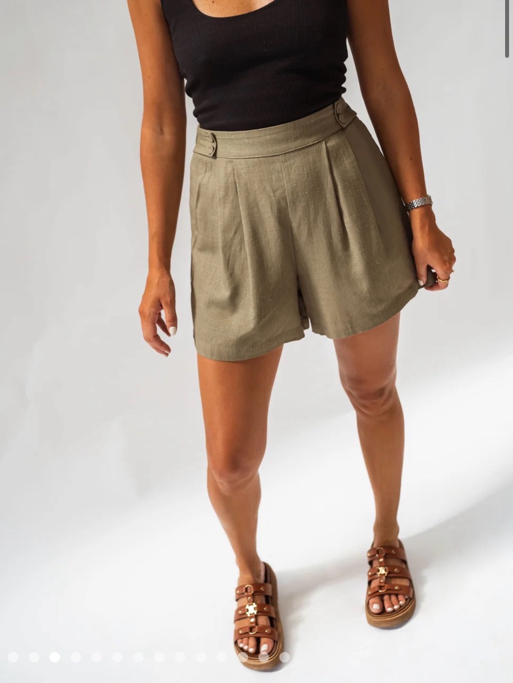 Women’s High-Waist Khaki Shorts